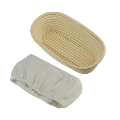 China Wholesale-Viable Handmade Oval Round Bread Proofing Basket Proofing Bread Basket Fermentation Rattan Baking Molds for sale