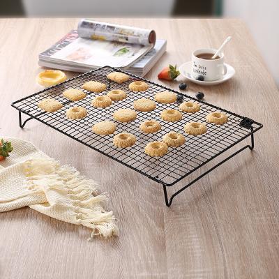 China Viable Wholesale Black Multifunctional Stainless Steel Wire Bread Bread Kitchen Accessories Cooling Rack for sale