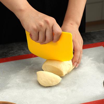 China Universal Dough Scraper Bowl Scraper Food Safe Plastic Dough Cutter Universal Food Scraper for sale