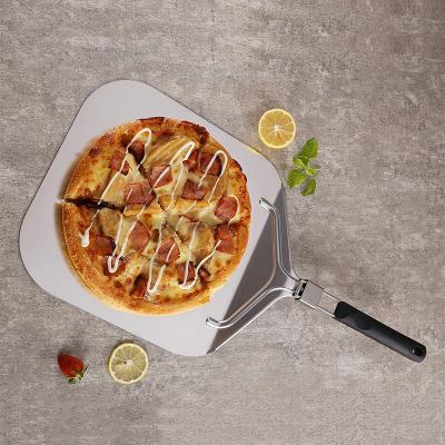 China Viable hot sales pizza tools folding aluminum pizza peel shovel pizza peel with plastic handle for sale