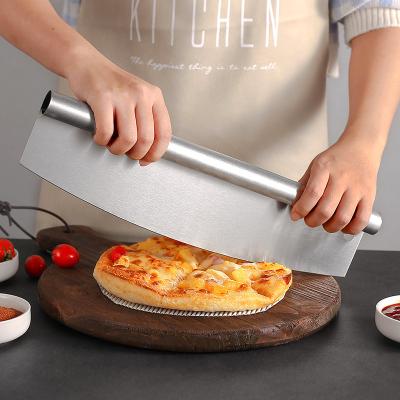 China Durable multi-fuctional stainless steel pizza cutter wheel pizza cutter pizza cutter rocker blade with cover for sale