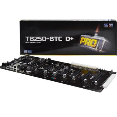 China Electronic Hardware 8 GPU PCI-E 16x Motherboard TB250-BTC D+ Support LGA 1151 DDR4 8 Video Card for sale