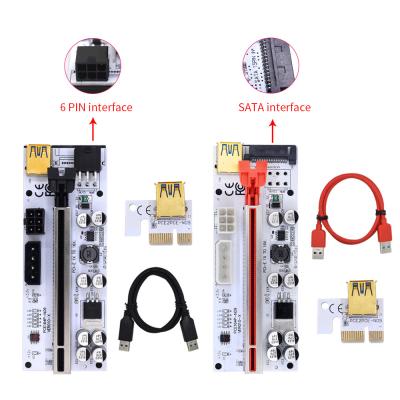 China Electronic Hardware Riser VER010 6Pin/Sa Riser PCI Express x16 Riser Card GPU PCIE Supplement Riser VER010-X for sale