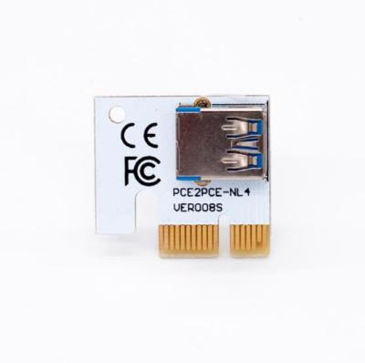 China Electronic Hardware PCI-e PCI 1X Riser X1 90 Degree Riser Card Adapter to USB for 006 006C 007S 008S Graphics Card Riser for sale