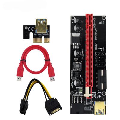 China Electronic Hardware USB 3.0 Dual LED VER009S PCI-E Cable Riser Card 009S PCI Express 1X To 16X Extra for sale