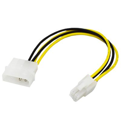 China Electronic Hardware SATA Power Cable For Motherboard ATX P4 to Mo 15CM lex 4pin Power Cables for sale