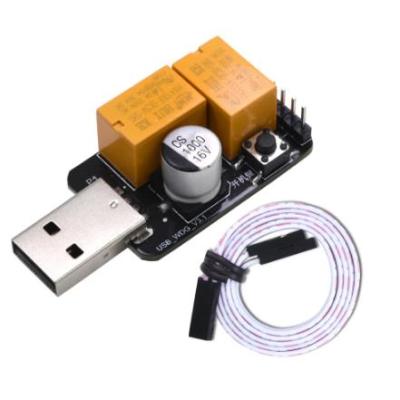 China Black Screen Electronic Equipment USB Watchdog Card Double Relay 24H Unattended Auto Resume For PC Computer for sale