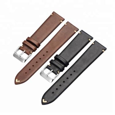 China TOP selling italy leather watch handmade bands soft belt quick release fit iwatch series of straps 7 6 5 for sale