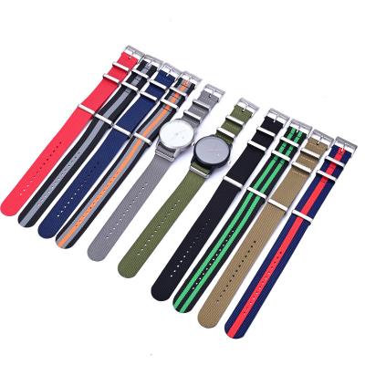 China Military Nylon Striped ZULOU Watch Band Strap NATO Cloth Belt Elastic Wristbands for sale