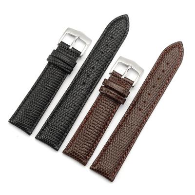 China Wholesale Sufficient Current Lizard Pattern Genuine Leather Watch Bands Leather Watch Strap For Wrist Band for sale