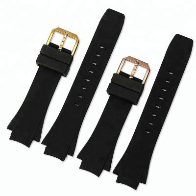 China Hot Selling Products Silicone Rubber Rubber Watch Band For Wrist Watch Brand Rubber Watch Straps for sale