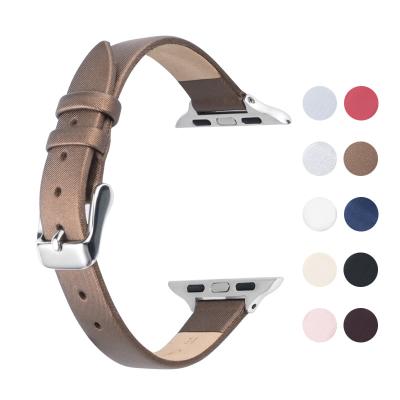 China IWatch Leather Replaceable Band For Apple Accessories Series 7 Watch Band 14mm Sublimation Genuine Leather Watch Bands for sale