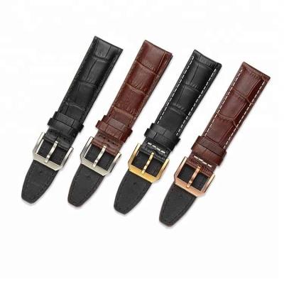 China Factory Wholesale and Sufficient Factory Wholesale Quick Release Band Genuine Leather Watch Straps for sale