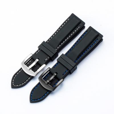 China Watch Strap Bands Wrist Black Nature Rubber Silicone Rubber for sale