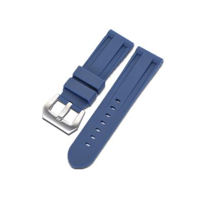 China 22mm 24mm Silicone Rubber Rubber Watch Bands for sale