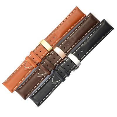 China Genuine Leather Watch Strap Handmade Leather Watch Band Strap for sale