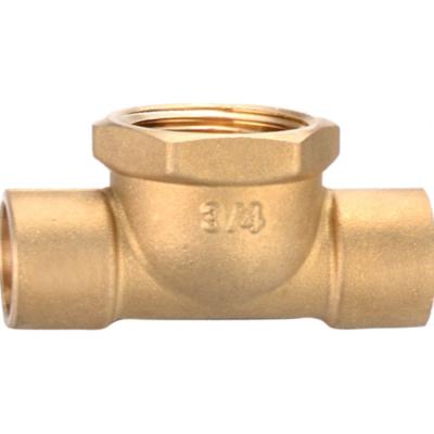 China CCF Brass Horizontal PLINTH TEE Check Valve Swing Check Valve Equal for sale