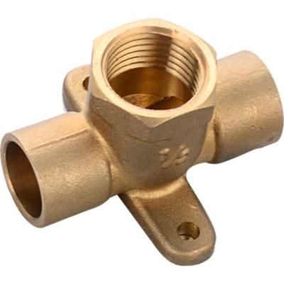 China Brass C x xF TEE DROPEAR Wall Plated Elbow Pipe Fitting Equal for sale