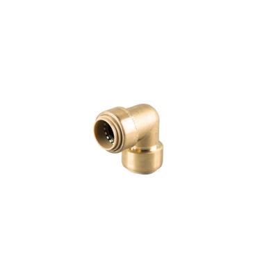 China High Quality Lead Free Plastic Brass 1/2 Inch Copper & 3/4 Inch Push Fit Elbow Connector Tubing Fitting 1/2”; 3/4