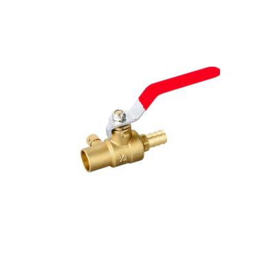 China General C X Pex Ball Valve With Drain Floating Ball Valve Brass Forged 1/2