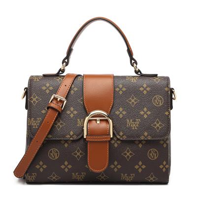 China High Quality Brand Mk F PVC Fashion Printing Handbags For Women Messenger Bag Girls All-match Luxury Fashionable Retro Lock for sale