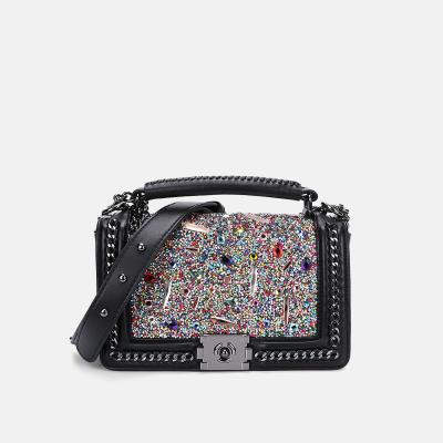 China Wholesale High Quality PU Diamond Crossbody Shoulder Bag Colorful Luxury Leather Handbags Famous Brands Lady 2021 designer for sale