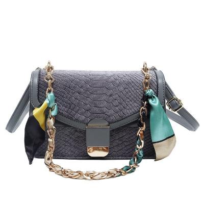 China New Multifunctional Crocodile Pattern Women's Small Square Chain Bag Fashion Messenger Bag For Ladies Retro Sling Bag for sale