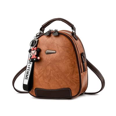 China Fashion Large Capacity School Bag Women Backpack Waterproof Korean Leather Casual Portable Women Backpack for sale