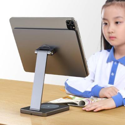 China Factory Sale Magnetic Tablet Stand Height Adjustable Office Tablet Magnetic Desk Aluminum Holder for sale