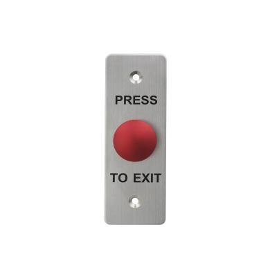 China Durable 304 Stainless Steel Exit Button , Flat Mushroom Switch Push Button For Access Control for sale