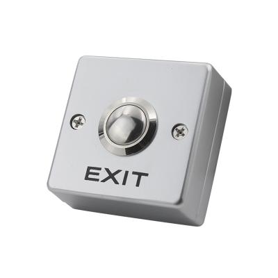 China European Standard SPST Push Button To Exit , 53 * 53mm Door Release Push Button Zinc Alloy Panel for sale