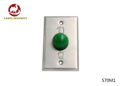 China Heavy Duty Green Dome Exit Button , Square Size 3 * 3 Mushroom Push Button Switch for sale