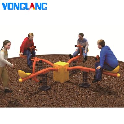 China Popular Four Kids Outdoor Seesaw Metal Playground Seesaw 2-12years for sale