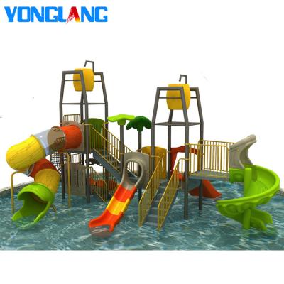 China Durable YL56830 Kids Water Play Equipment Plastic Kids Water Playground Swimming Pool Water Slide For Sale for sale