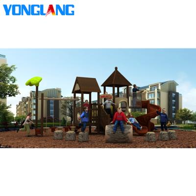 China Large Durable Wooden Playground Equipment Kids Outdoor Play Game for sale