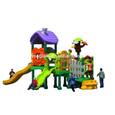 China New Cheap Price Outdoor Preschool Kids Colorful Outdoor Playground Playground With Plastic Slides for sale