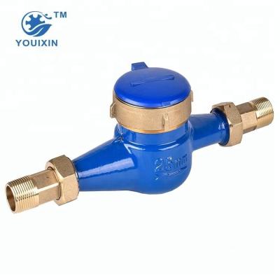 China Residential Brass Rotary Chamber Multi Spray Vane Water Meter For Drinking Water for sale