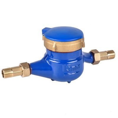 China Brass Body Multi Jet Dry Brass Water Meter Best Price With Pulse Output for sale