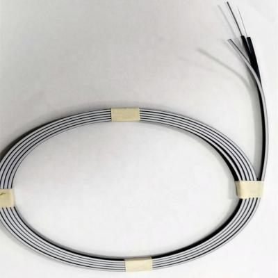 China Singlemode FTTH FTTB FTTX Network 1/2/4core SM Outdoor Stripe G657A1/A2 Yellow Red White Blue Stripe ftth Drop Arc Type Fiber Ca for sale