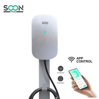 China Electric EV charging station car station charger 7kw ev charger pedestal with CE/RoHS for sale