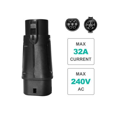 China Type 1 to type 2 ev adapter ev adapters ev charger adapter charging type - 2 to j1772 adapter with CE/RoHS for sale