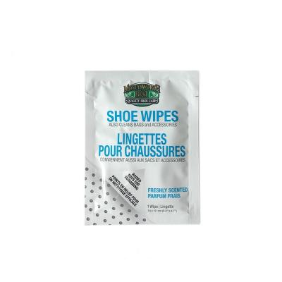 China Single Packed Organic Biodegradable Material Shoe Cleaning Wet Wipes for sale