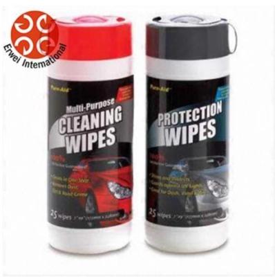 China OEM ODM Logo Lint Free Nonwoven Material Car Interior Cleaning Wet Wipes for sale