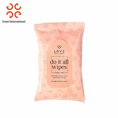 China Customized Cleaning Feminine Hygiene Wipes Intimate Cotton Wipes for sale