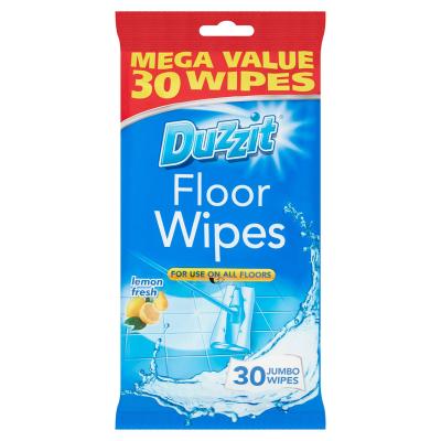 China Jumbo Size Cleaning Wipes Lemon Scented Floor Cleaning Wet Wipes 30CT for sale