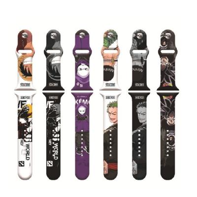 China TOP Designer Luxury Custom Sport Cute Cartoon Printed Silicone Rubber Watch Band Straps for sale