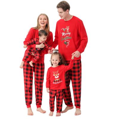 China 2021 QUICK DRY Empty Family Christmas Pijamas Family Plaid Matching Outfits Pajamas for sale