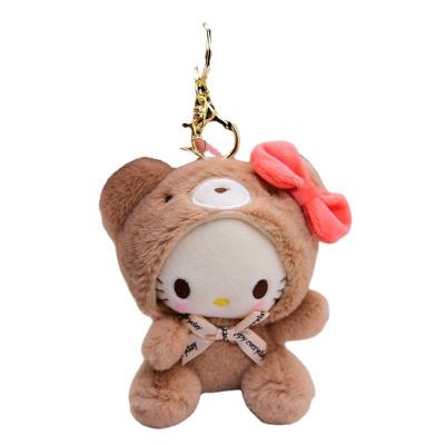 China Kuromi Sanrio Cute Plush Toy Pillow Plush Toys Soft Stuffed Dolls My Melody Sanrio Small Plush Keychain Stuffed Dolls for sale