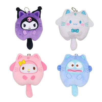 China Key Chain Kawaii Plush Toy 10cm Sanrio Soft Stuffed Plush Toys Kuromi My Key Chain Melody Soft Dolls Kids Sanrio Plush Toy for sale