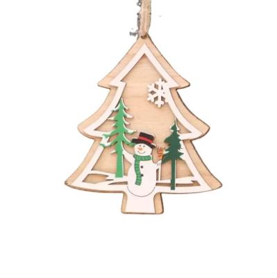 China New 2022 New Cloth Gnomes Christmas Tree Ornaments Handmade Wood Set Fireplace Decoration Christmas Party Hanging Home Gifts for sale